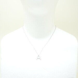 Tiffany Letter Pendant Necklace Diamond Alphabet Platinum